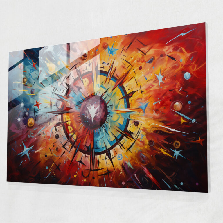 Zodiac Energy Glass Print - Horoscope, Home Decoration, Glass Art, Modern Art