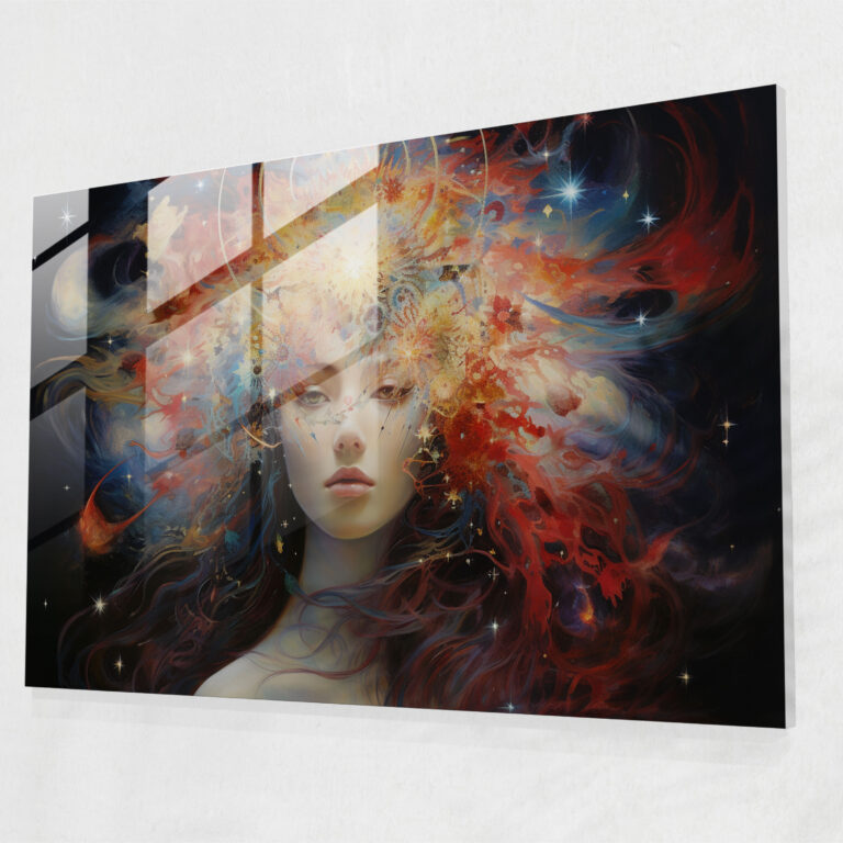 Horoscope Glass Print - Horoscope, Modern Art, Cosmic Mystery, Glass Wall Art