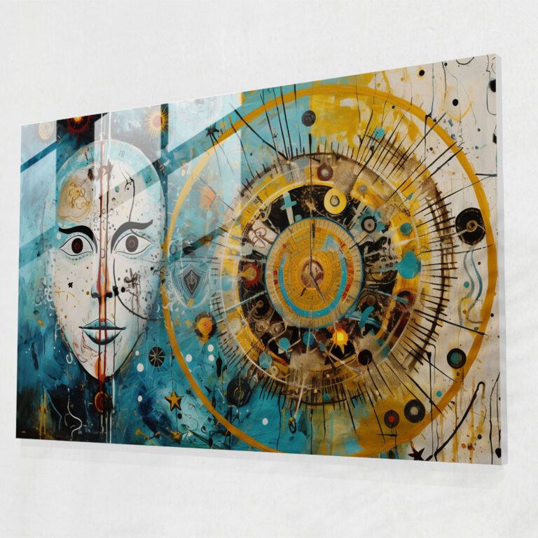 Horoscope Modern Art - Horoscope, Abstract Brushstrokes, Home Decoration, Horoscope Iconography