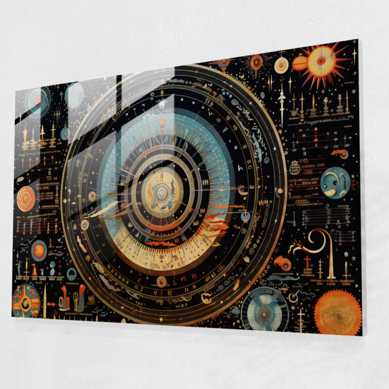Astrology Glass Print - Horoscope, Glass Art, Glass Print, Planetary Alignments