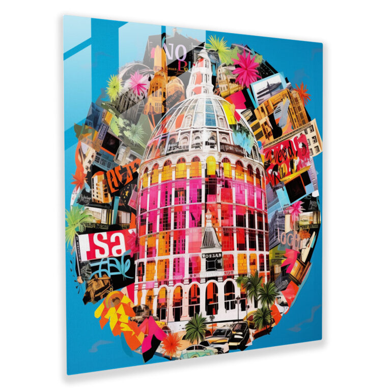 Hotels Around The World Glass Print - Hotel, Glass Wall Art, Hospitality, Modern Art