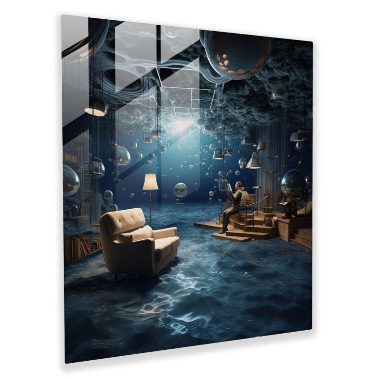 Gravity-Defying Dreams Glass Print - Hotel, Modern Art, Gravity-Defying Dreams, Glass Wall Art