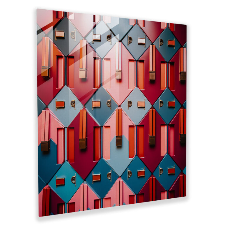 Keycard Symphony - Abstract Glass Print - Hotel, Keycards, Modern Art, Photography