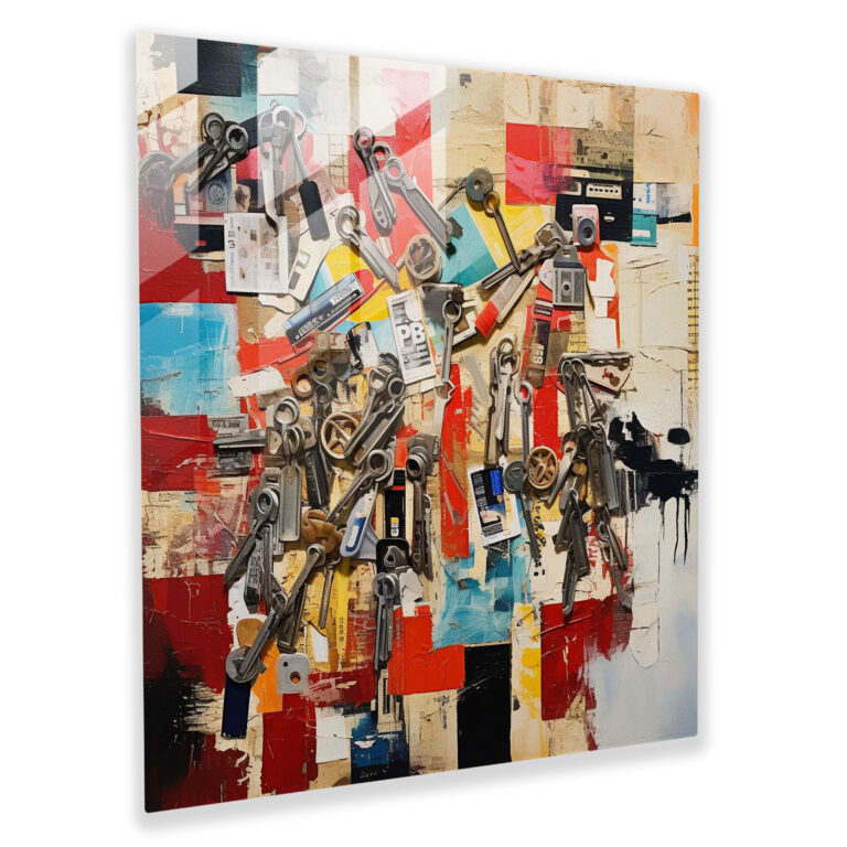 Wanderlust Fusion - Abstract Glass Print - Hotel, Wall Decoration, Wanderlust Fusion, Hotel Room Keys