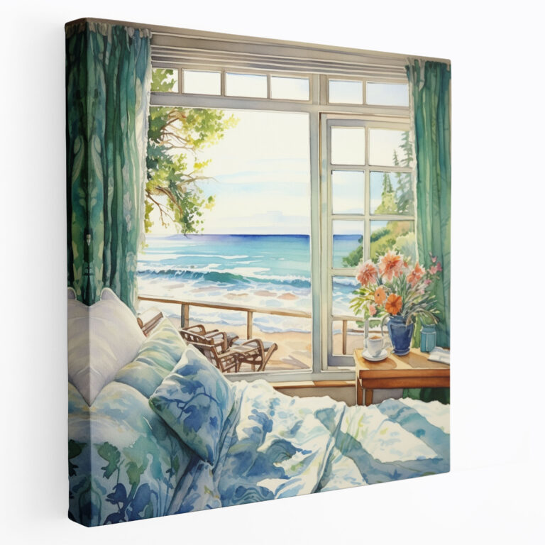 Hotel Romance Canvas Print - Hotel, Canvas Wall Art, Cozy Bedroom, Hotel Romance Canvas Print