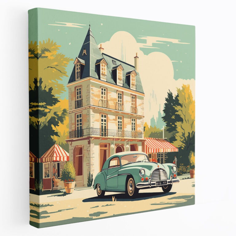 Vintage Hotel Advertisement Canvas Print - Hotel, Canvas, Canvas Wall Art, Canvas Print