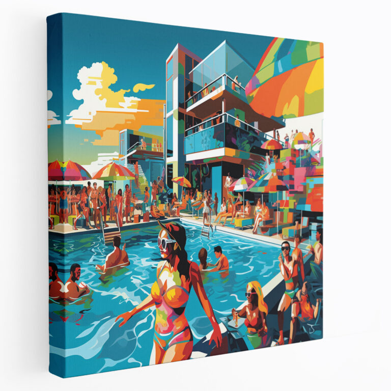 Rooftop Party Canvas Print - Hotel, Canvas, Rooftop Party, Trendy Hotel