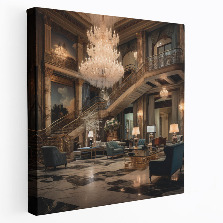 Grandeur Entrance Canvas Print - Hotel, Contemporary Photograph, Canvas, Wall Art
