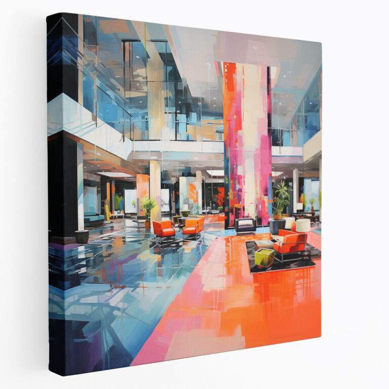 Contemporary Abstract Painting Canvas Print - Hotel, Hotel Theme, Canvas Print, Home Decoration