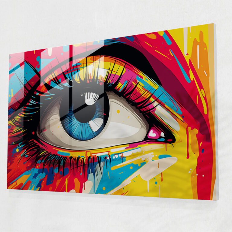 Hypnosis Glass Art - Hypnosis, Vibrant Colors, Glass Print, Wall Decoration