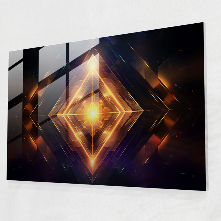 Hypnosis Home Decoration - Hypnosis, Wall Decoration, Futuristic Digital Painting, Glass Art