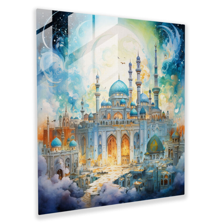Holy Quran Glass Wall Art - Holy Quran, Holy Quran, Glass Wall Art, Watercolor Painting