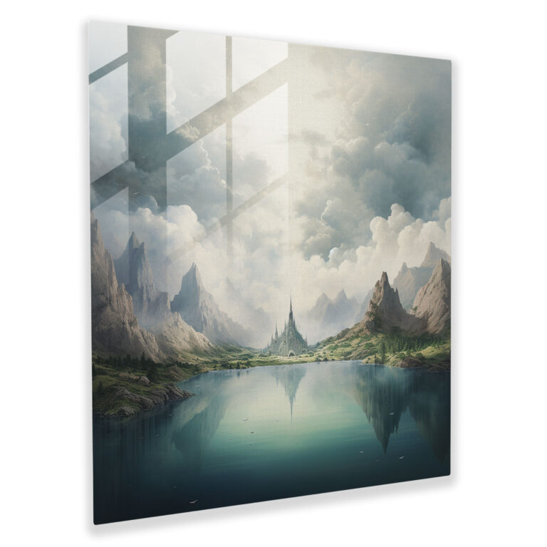 Holy Quran Tranquil Glass Print - Holy Quran, Glass Wall Art, Tranquil Landscape, Serenity