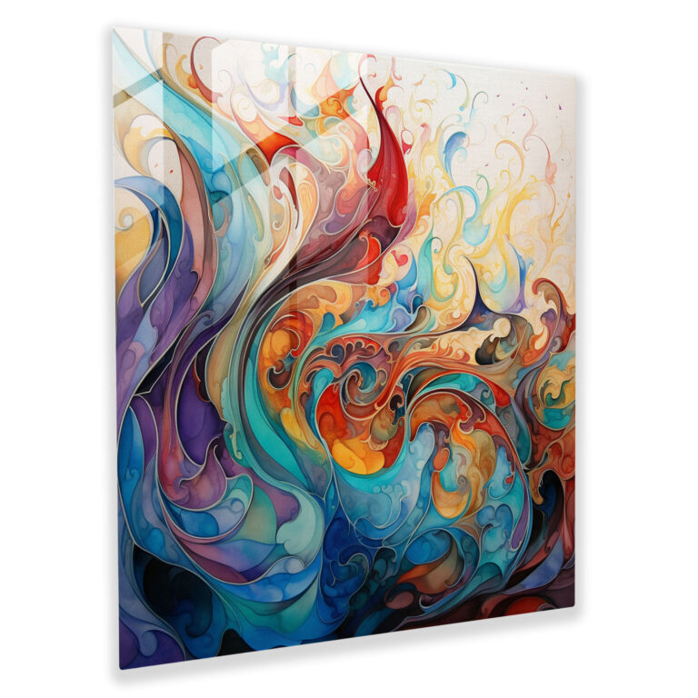 Holy Quran Glass Print - Abstract Watercolor - Holy Quran, Glass Art, Modern Art, Glass Wall Art