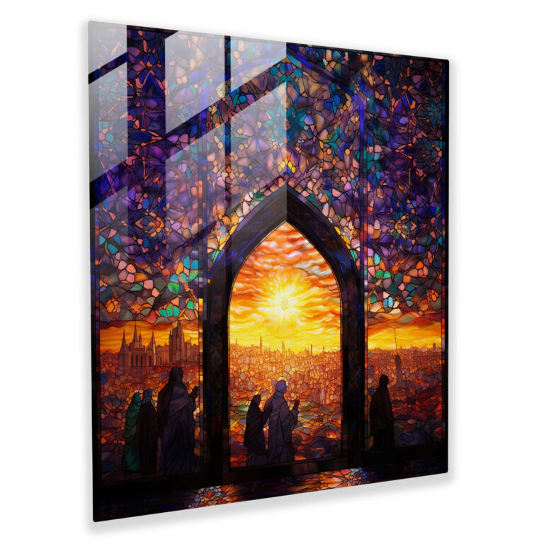 Holy Quran Glass Print - Stained Glass Window - Holy Quran, Stained Glass Window, Glass Wall Art, Wall Decoration
