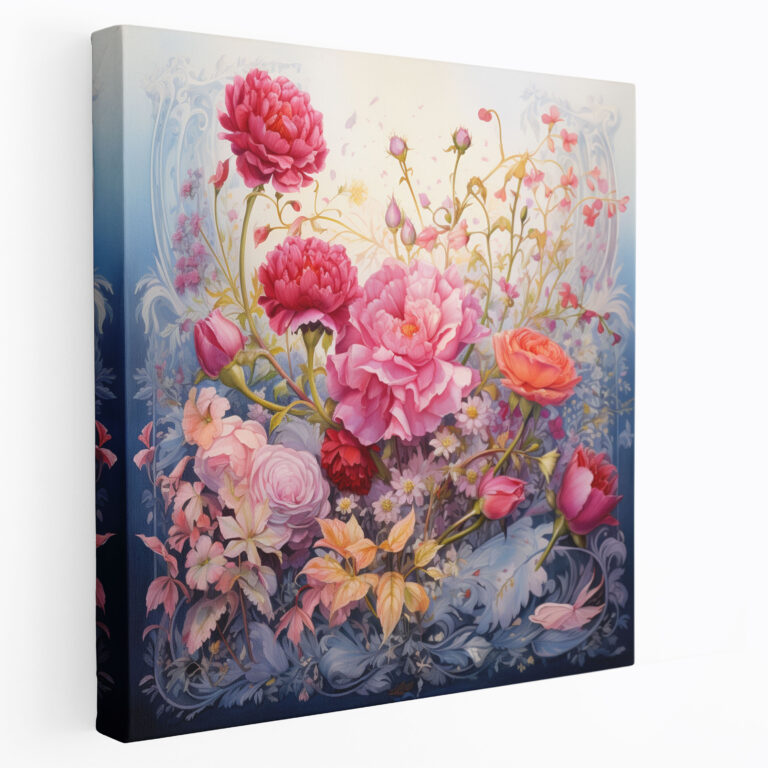 Holy Quran Wall Art - Watercolor Floral Quran - Holy Quran, Watercolor Painting, Canvas Print, Wall Decoration