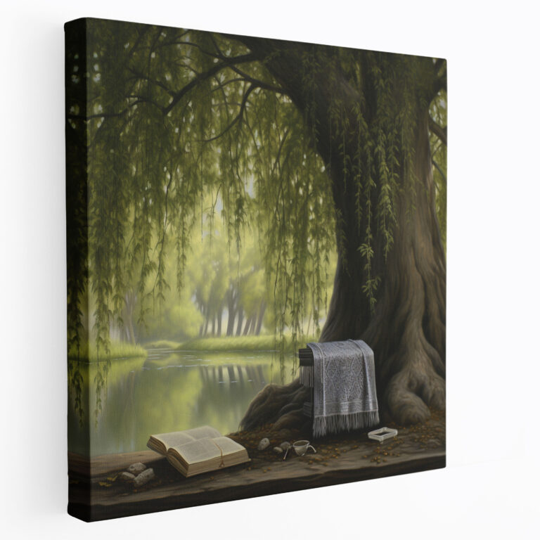 Holy Quran Wall Art - Classical Oil Painting - Holy Quran, Serene Landscape, Home Decoration, Canvas Print