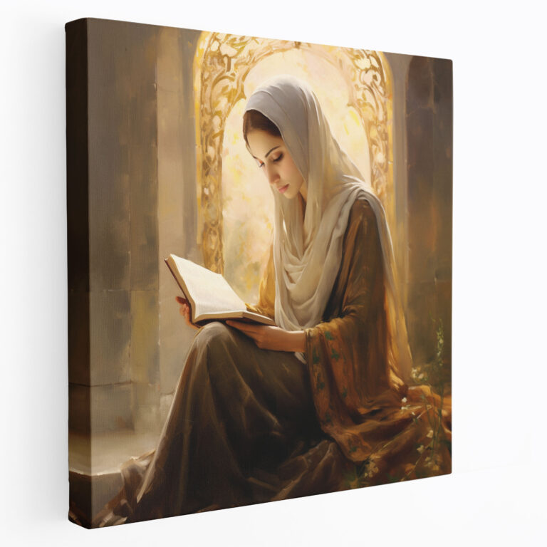 Holy Quran Canvas Print - Holy Quran, Home Decoration, Impressionist Style Painting, Holy Quran