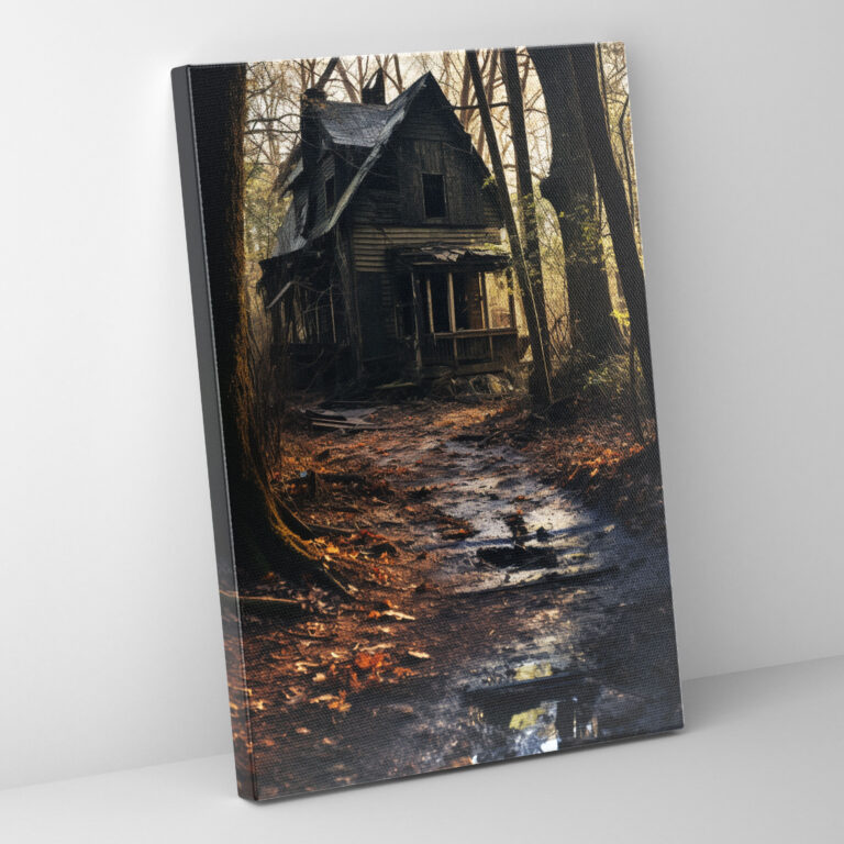 Horror Abandoned House Wall Art - Horror, Abandoned House, Wall Art, Canvas Print