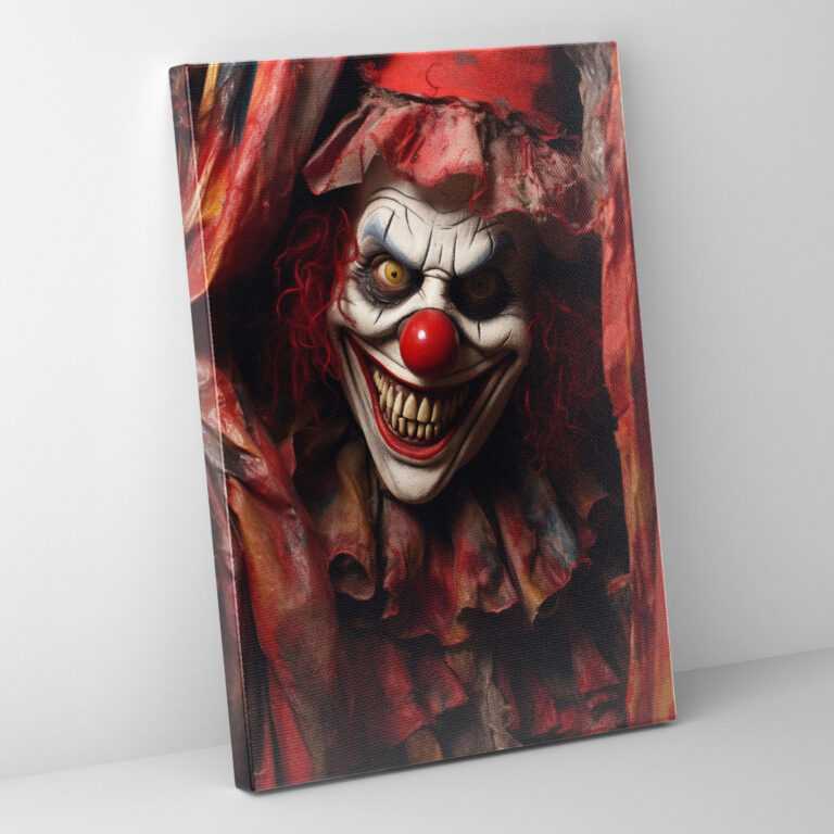 Horror Clown Carnival Canvas Print - Horror, Canvas, Canvas Wall Art, Wall Art