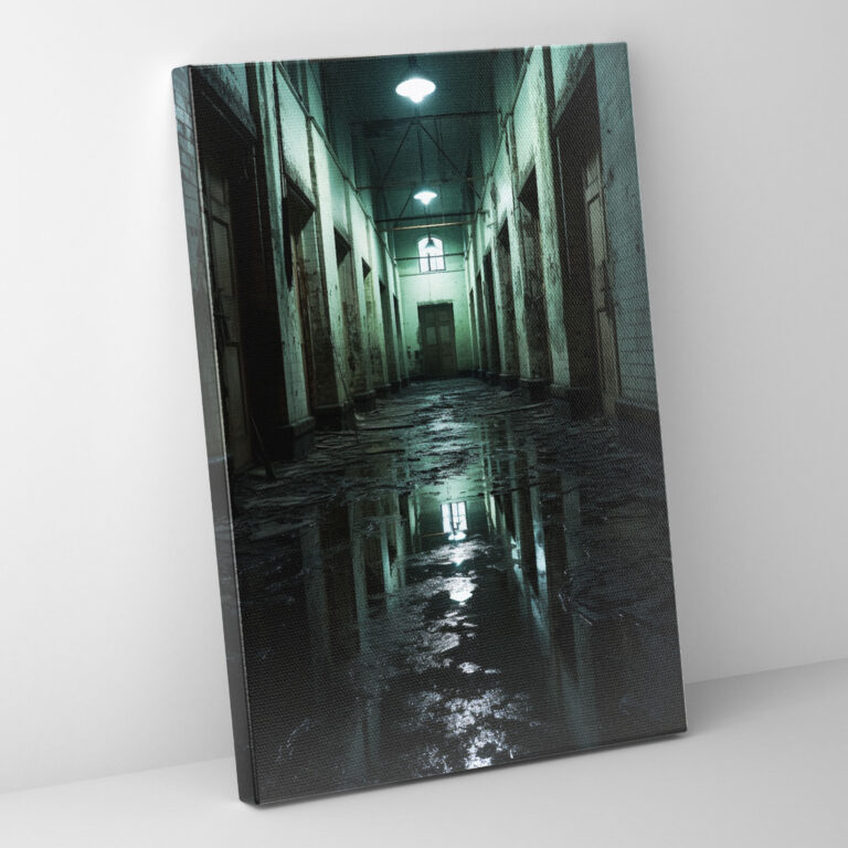 Horror Abandoned Asylum Wall Art - Horror, Abandoned Asylum, Home Decoration, Canvas
