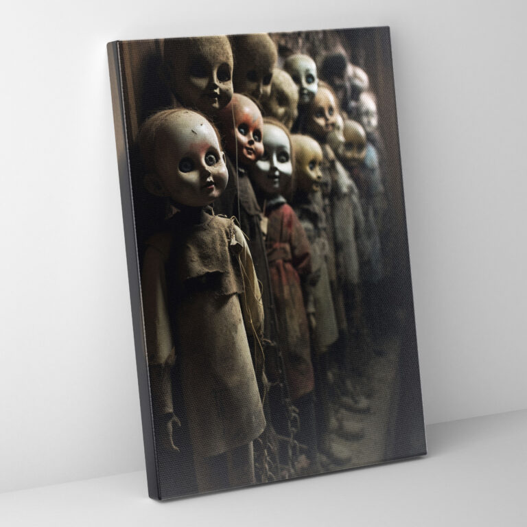 Horror Doll Collection Wall Decoration - Horror, Attic, Canvas, Canvas Wall Art