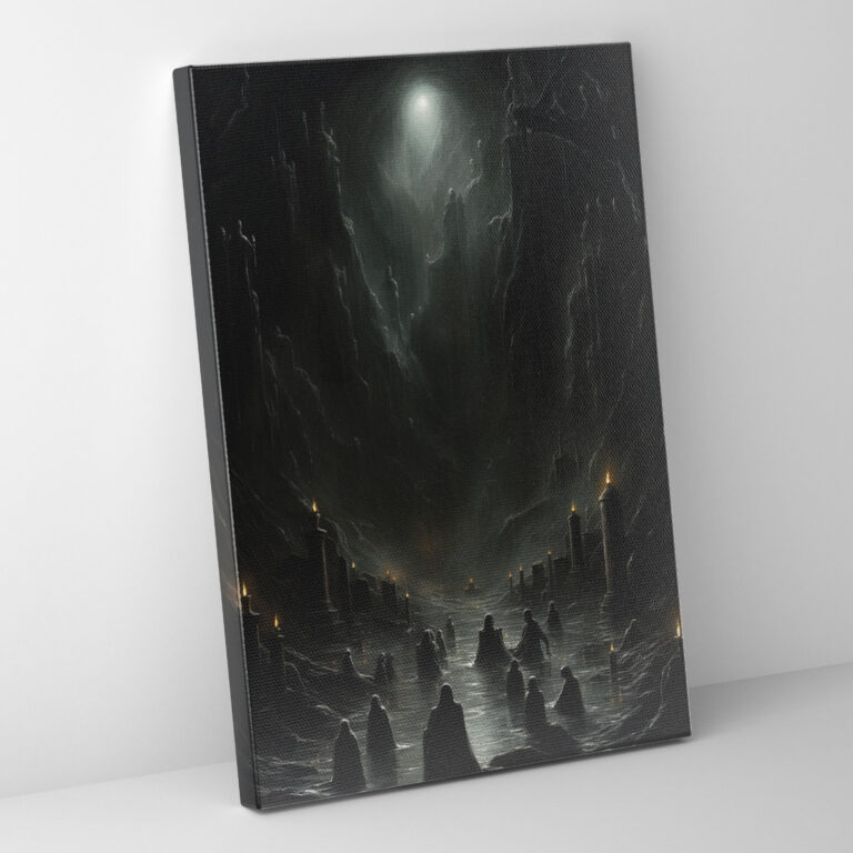 Horror Cemetery Canvas Print - Horror, Gothic, Supernatural, Cemetery