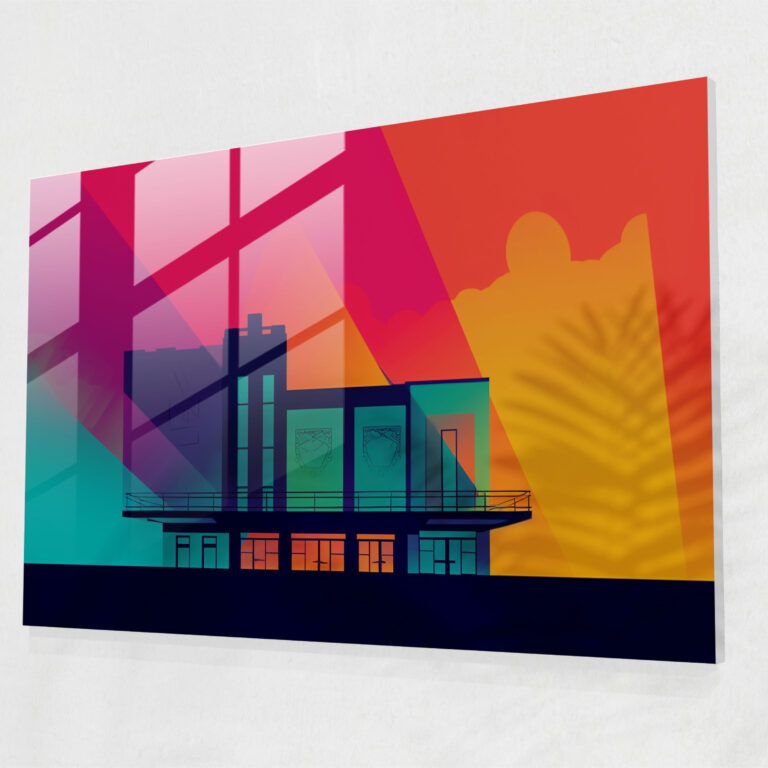 Harlem Glass Print - Minimalistic Apollo Theater - Harlem, Glass Art, Glass Wall Art, Glass Print