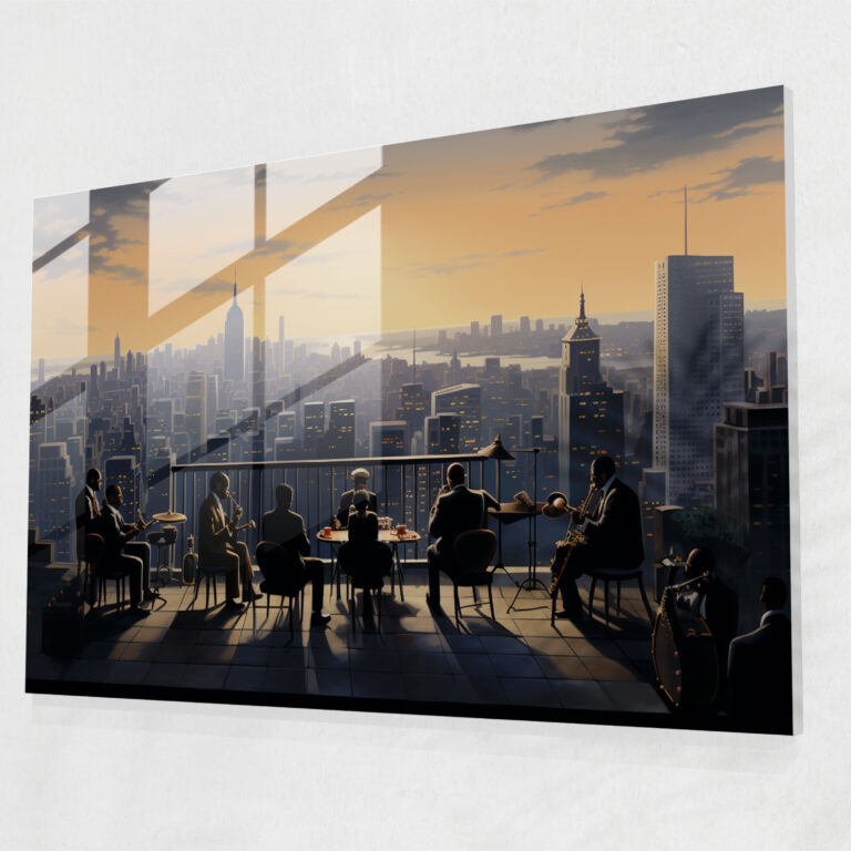Harlem Jazz Glass Print - Harlem, Glass Art, Harlem, Cityscape