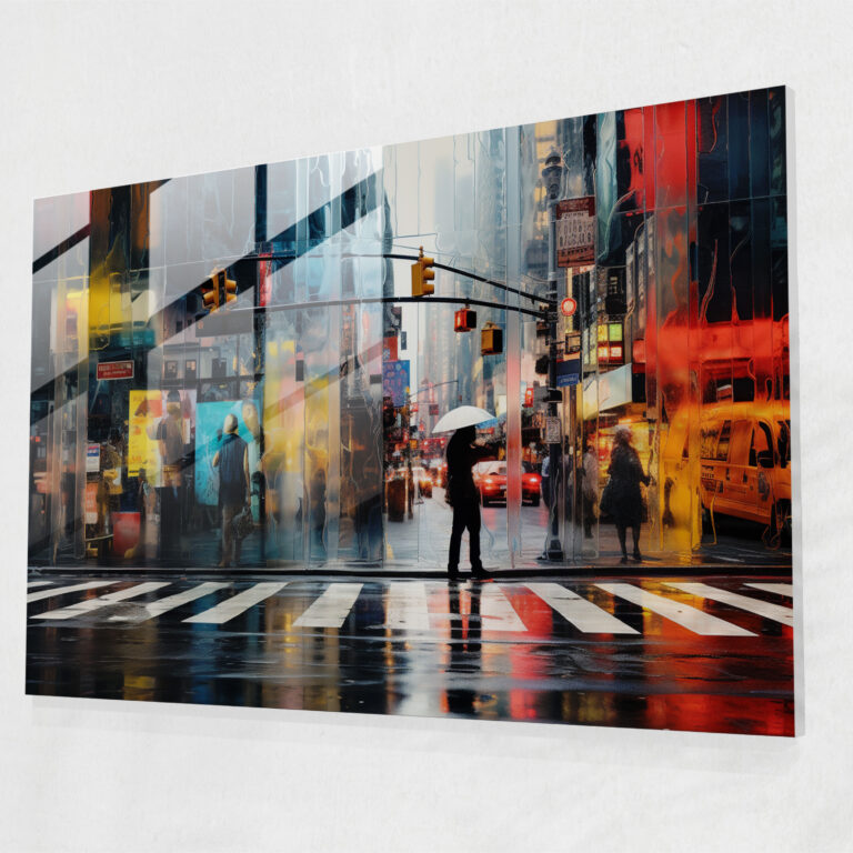Vibrant Harlem Glass Print - Harlem, Street Art, Wall Decoration, Expressive