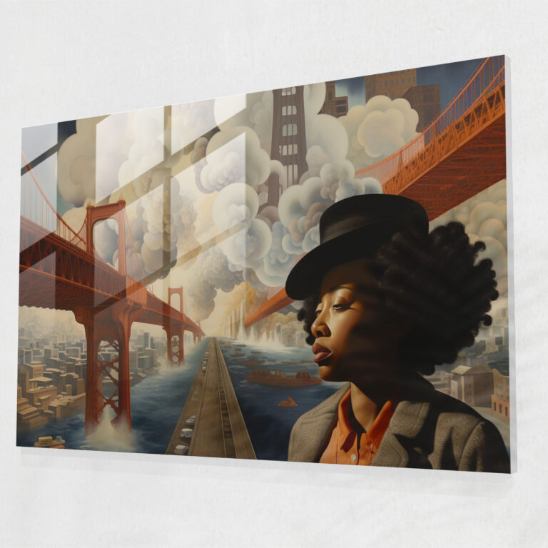 Harlem Glass Print - Surreal Dreamlike Glass Wall Art - Harlem, Modern Art, Glass Wall Art, Reality