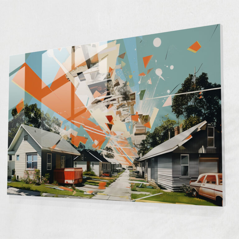 Dynamic Suburban Glass Wall Art - Harlem, Home Decoration, Dynamism, Modern Art