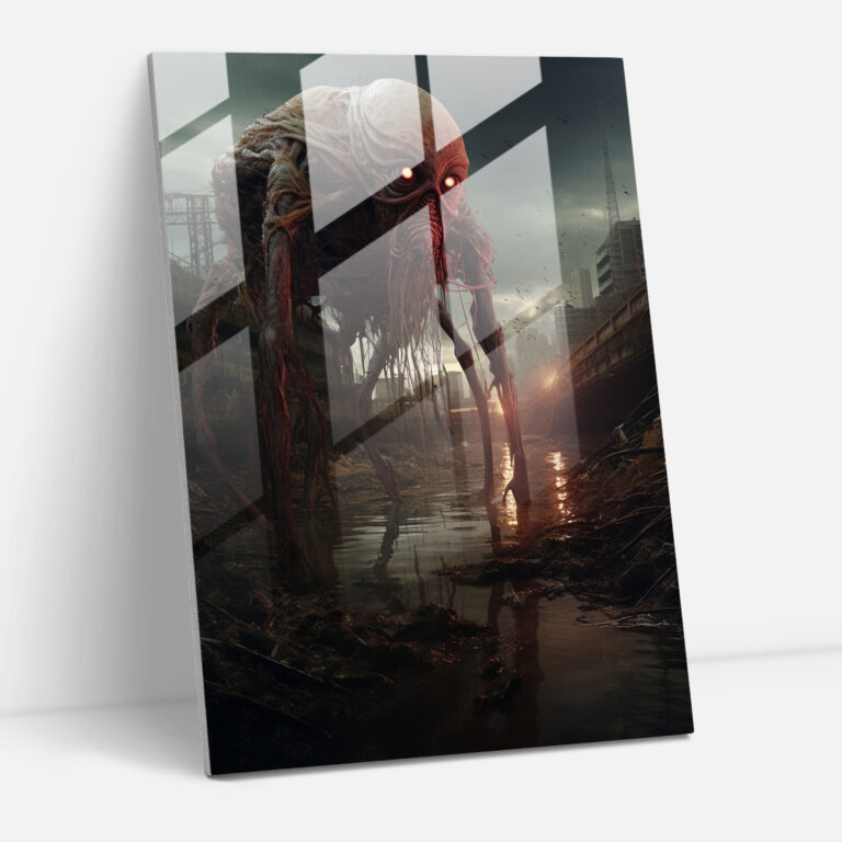 Gruesome Glass Print - Horror, Home Decoration, Gruesome, Glass Print
