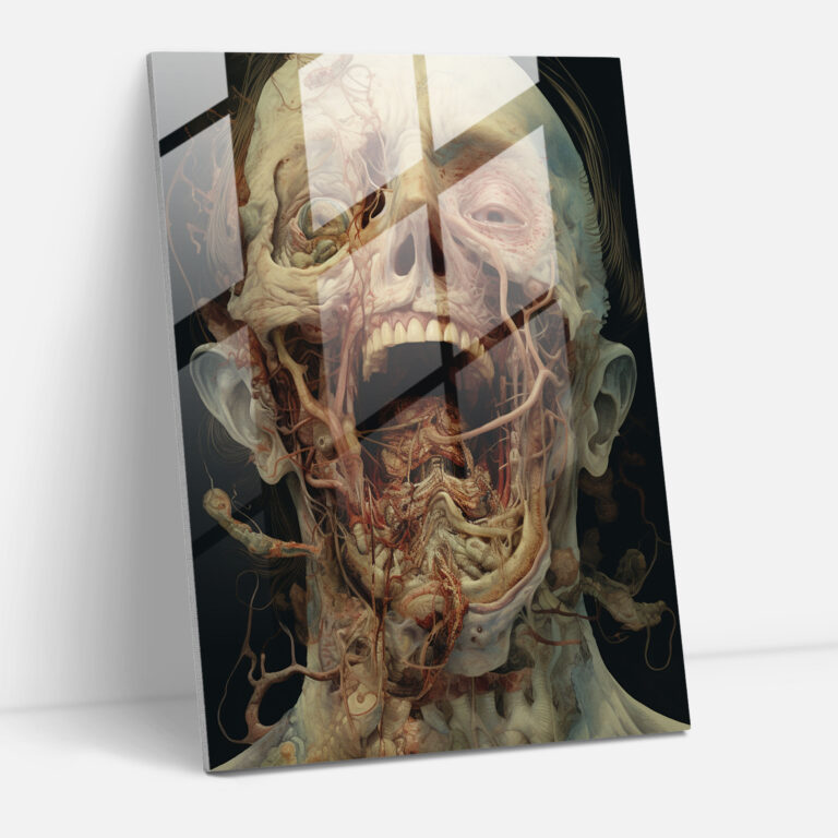 Disturbing Glass Print - Horror, Glass Print, Unsettling, Glass Art