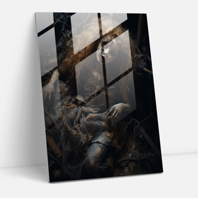 Haunting Glass Wall Art - Horror, Home Decoration, Photograph, Cobwebs
