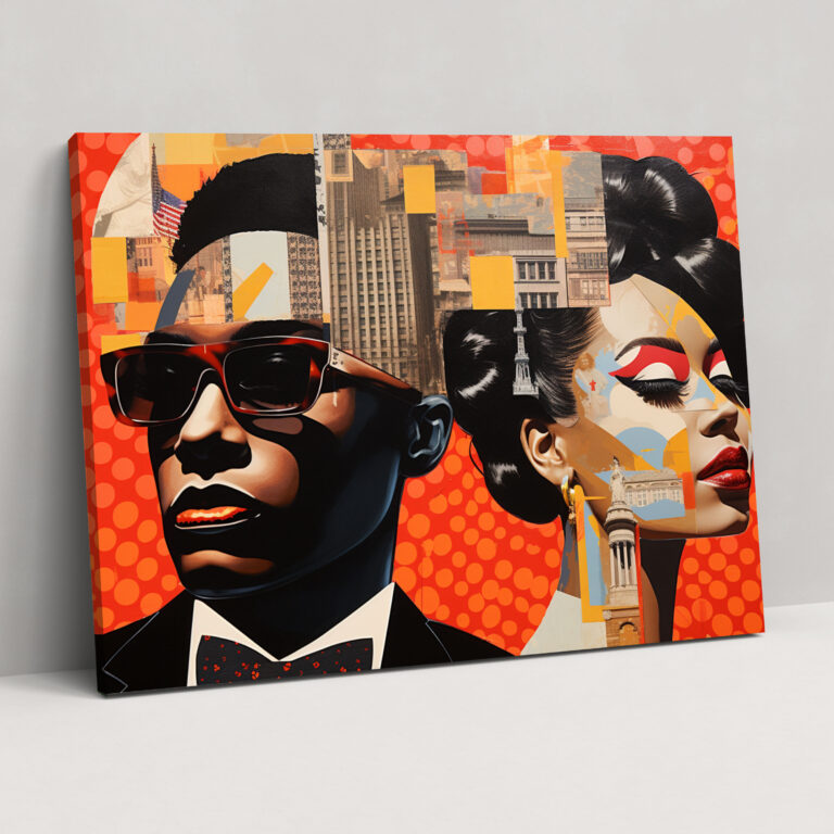 Harlem Landmarks Collage Canvas Print - Harlem, Cultural Symbols, Home Decoration, Richness