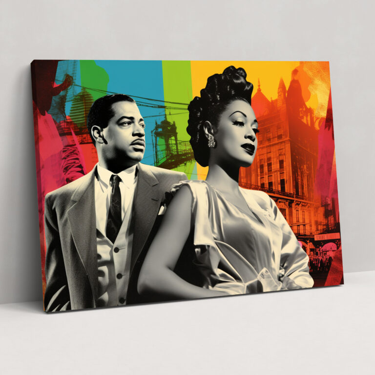 Harlem Wall Art - Renaissance-Inspired Collage With Iconic Figures, Premium Canvas Print - Harlem, Collage, Black-And-White Photographs, Canvas
