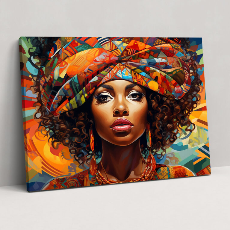 Harlem Afrocentric Canvas Print - Harlem, Home Decoration, Vibrant Colors, Canvas