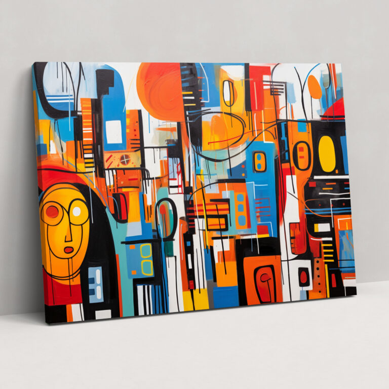 Harlem Abstract Art Canvas Print - Harlem, Wall Art, Wall Decoration, Vibrant Colors