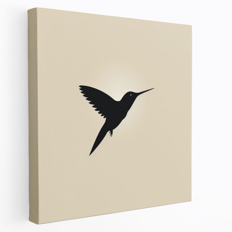 Minimalist Hummingbird Canvas Print - Hummingbird, Wall Decoration, Canvas, Home Decoration