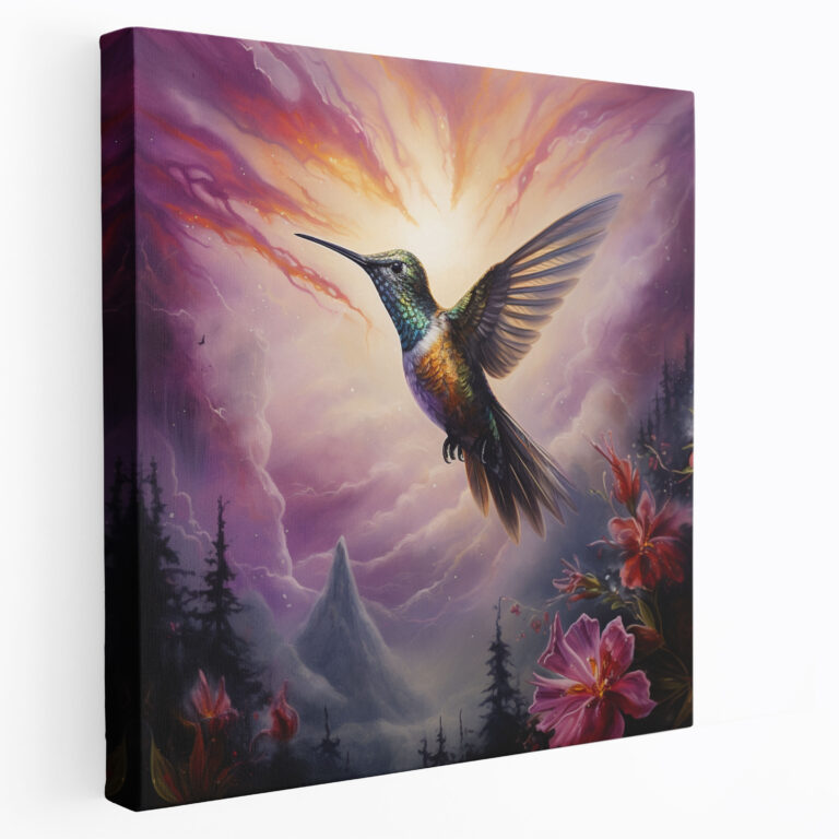 Dreamy Hummingbird Wall Art - Hummingbird, Wall Art, Canvas Print, Wall Decoration