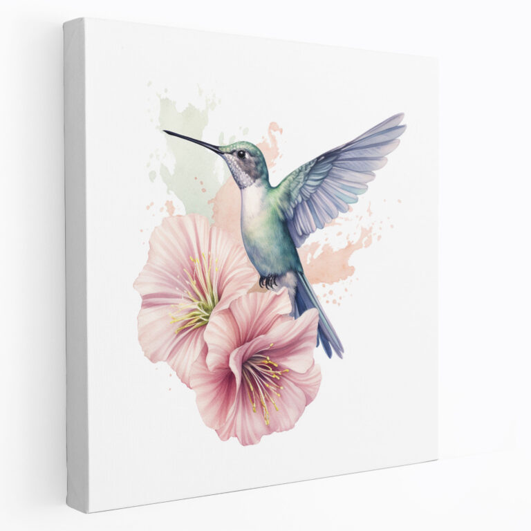 Watercolor Hummingbird Wall Art - Hummingbird, Hummingbird, Canvas Print, Home Decoration