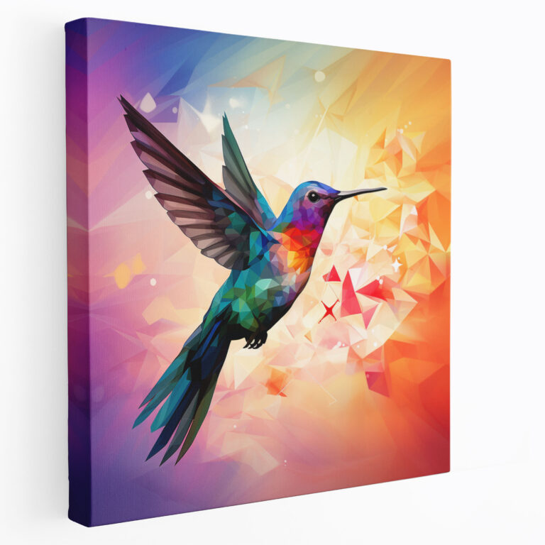 Geometric Hummingbird Wall Decoration - Hummingbird, Wall Decoration, Wall Art, Home Decoration