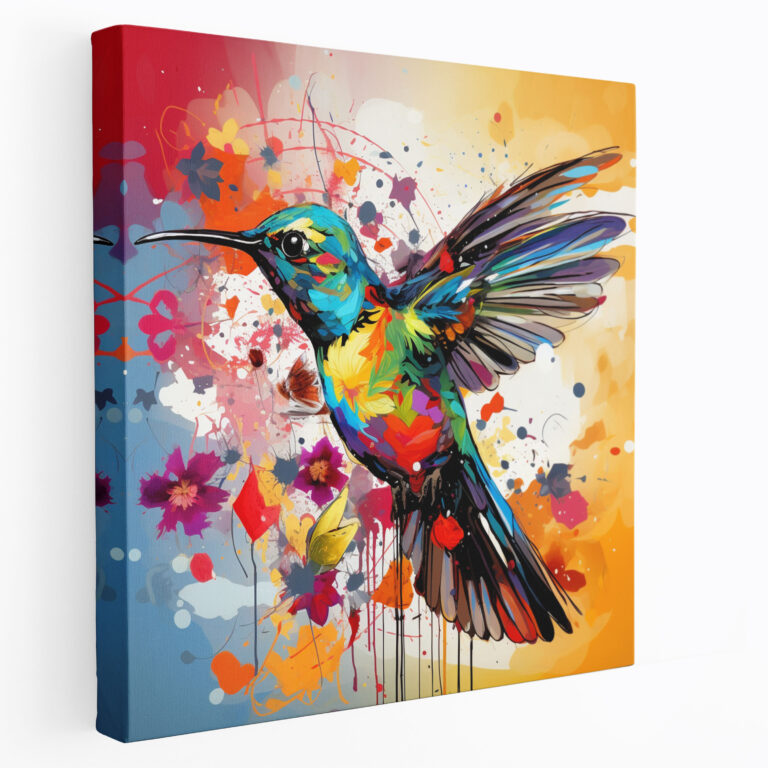 Pop Art Hummingbird Canvas Print - Hummingbird, Hummingbird, Canvas Wall Art, Canvas Print