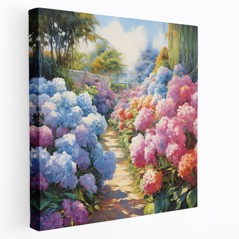 Hydrangea Garden Canvas Print - Hydrangea, Canvas Print, Canvas Wall Art, Canvas