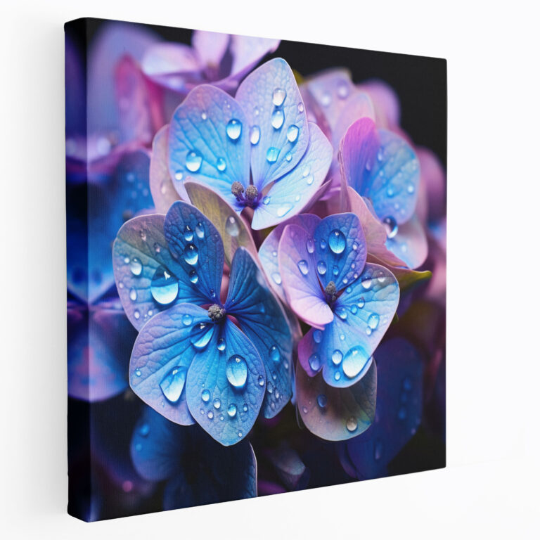 Hydrangea Petals Canvas Print - Hydrangea, Wall Art, Canvas Wall Art, Close-Up Photograph