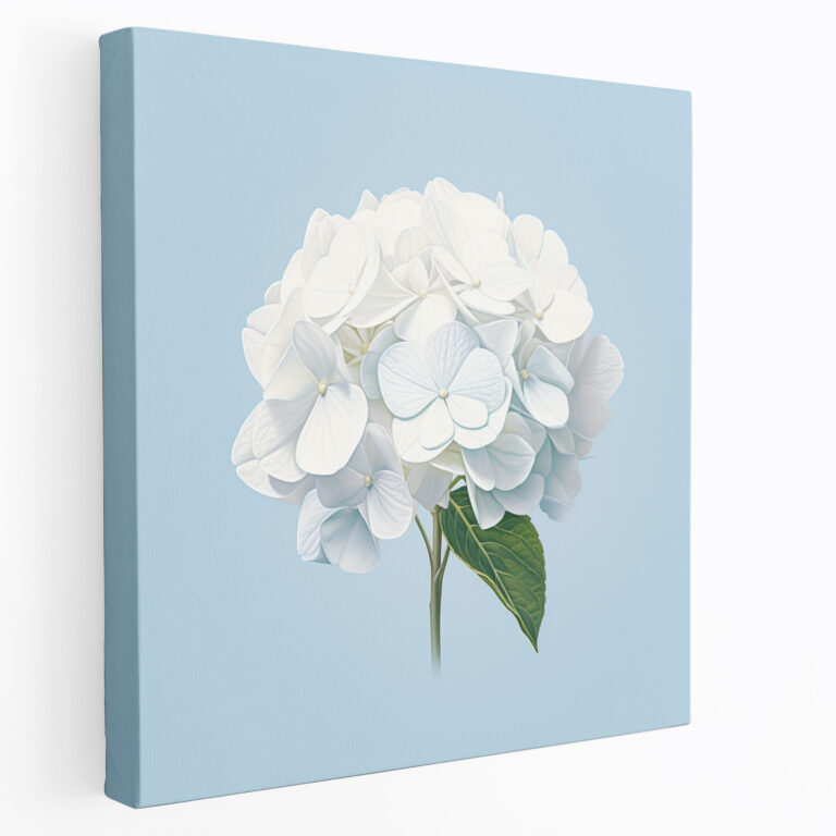 Hydrangea Minimalist Wall Art - Hydrangea, Canvas, Wall Art, Home Decoration