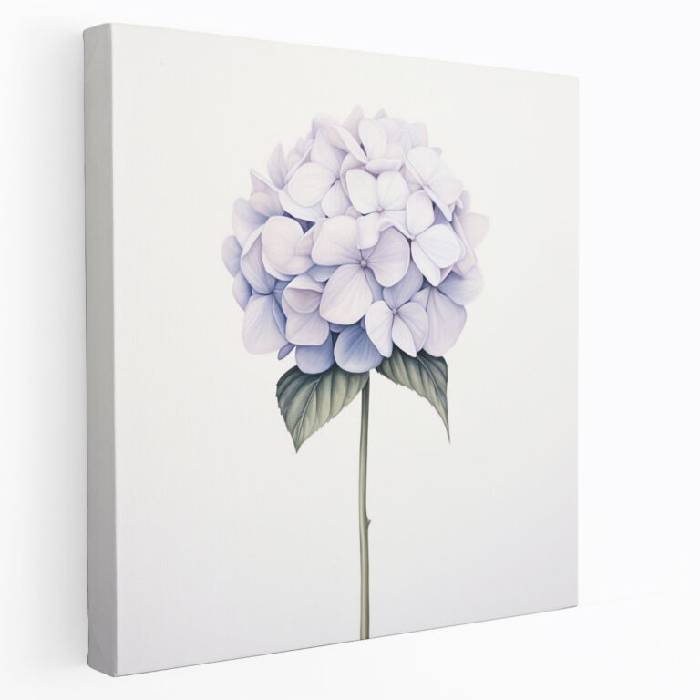 Hydrangea Minimalist Canvas Print - Hydrangea, Canvas Wall Art, Home Decoration, Wall Decoration
