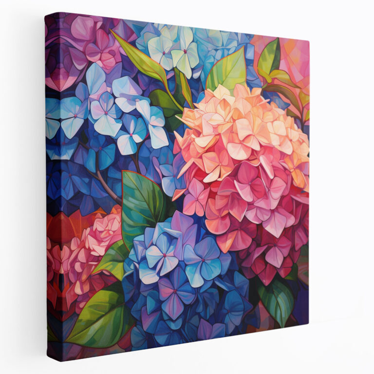 Abstract Hydrangea Canvas Print - Hydrangea, Canvas Wall Art, Canvas, Hydrangea