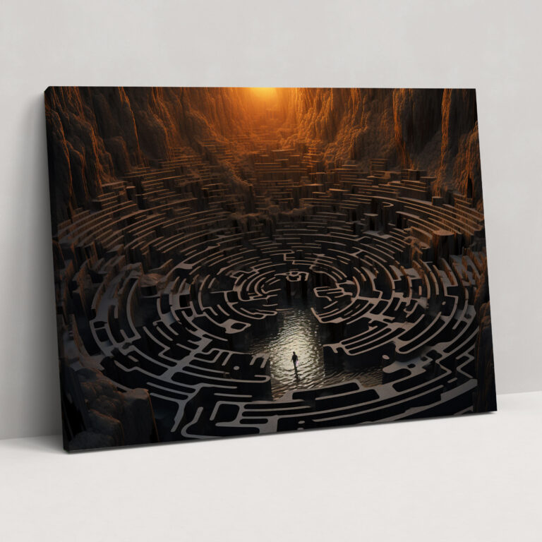Subconscious Labyrinth Canvas Print - Hypnosis, Depths Of The Mind, Canvas, Wall Art